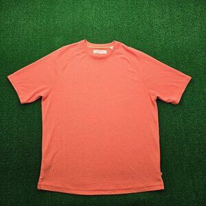 Tommy Bahama Tshirt Men‎ XL Orange Short Sleeve Summer Casual Preppy Textured